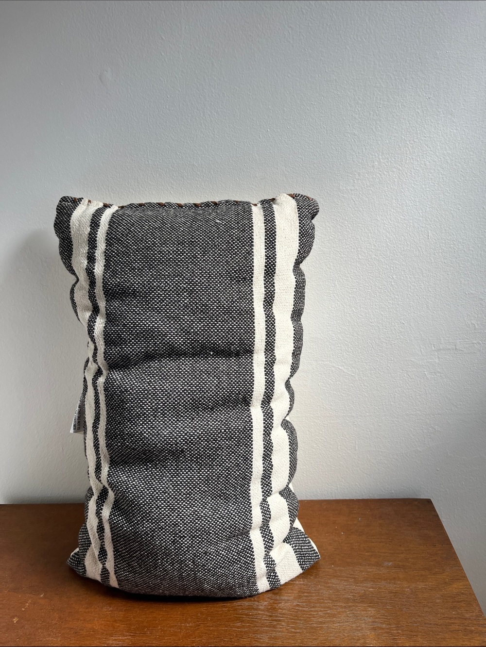 Threshold Striped Black and Cream Lumbar Throw Pillow - Picture 4 of 5